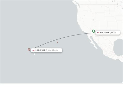 Direct (non-stop) flights from Phoenix to Kauai Island - schedules ...