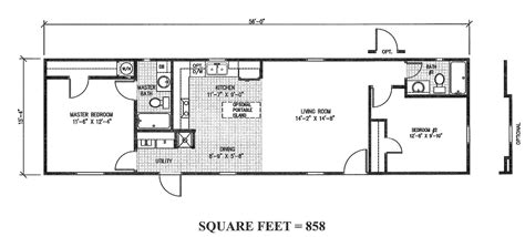 2 Bed 2 Bath Mobile Home Floor Plans - floorplans.click