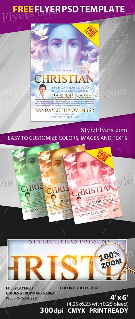 Christian FREE PSD Flyer Template Free Download #12801 - Styleflyers