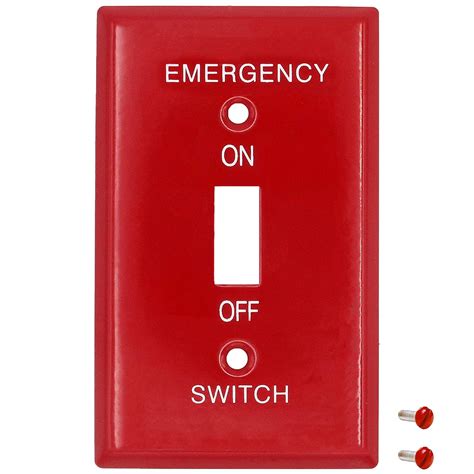 Amazon.com: Emergency Red Light Switch Cover Guard, Toggle Switch Wall Plate, 1-Gang Standard ...