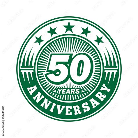 50 years logo. Fifty years anniversary celebration logo design. Vector and illustration. Stock ...