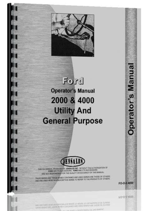 Ford 2000 Tractor Operators Manual