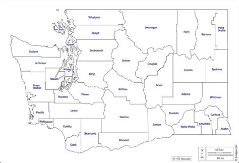 Washington free map, free blank map, free outline map, free base map ...