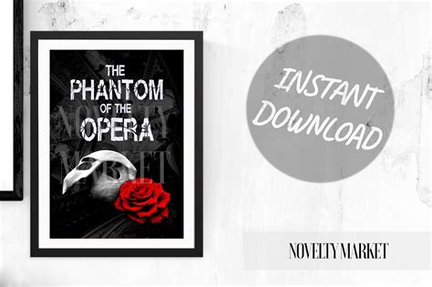 Printable Phantom of the Opera Poster, Theater Gifts, Broadway Gifts ...