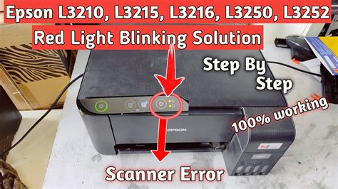 Epson L3210, l3215, L3250, L3252 Red Light Blinking | Epson L3210 Scanner Not Working - YouTube