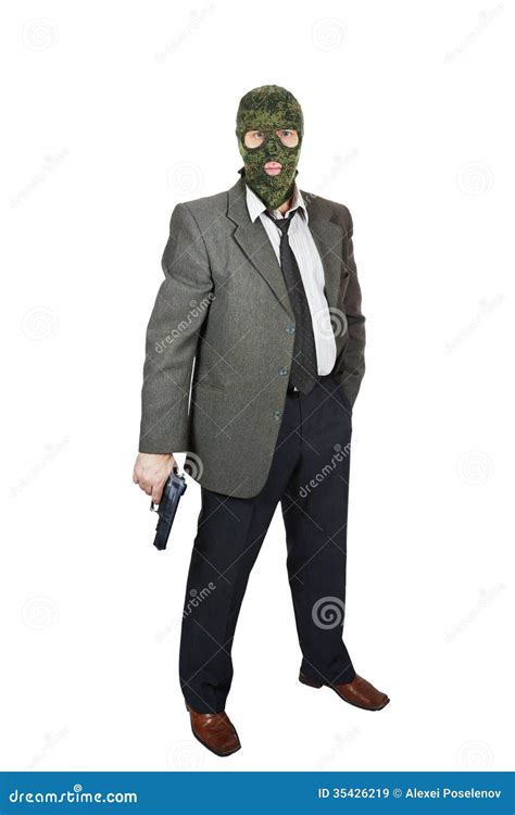 Man with a pistol stock image. Image of perpetrator, plunder - 35426219