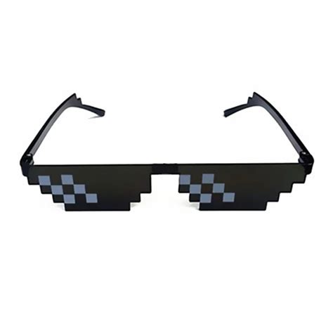 Glasses 8 Bit MLG Pixelated Sunglasses Men Women Brand Thug Life Party Eyeglasses Mosaic Vintage ...