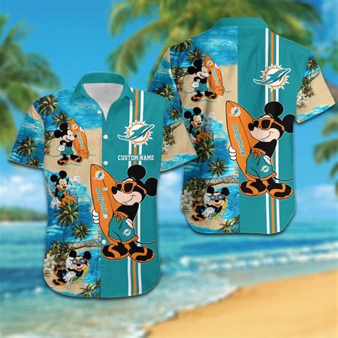 Miami Dolphins Hawaiian Shirt Mickey Custom Name