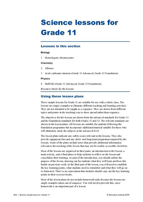 Lesson Plans Earth Science Topics