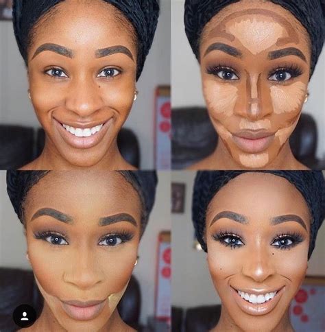 Contouring 💄 | Gorgeous makeup, Contour makeup, Dark skin makeup