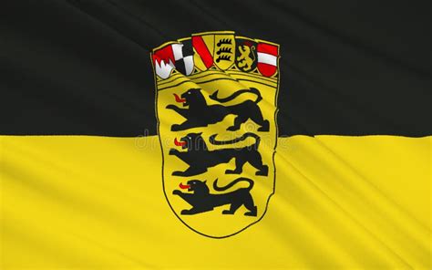 Flag of Baden-Wurttemberg - the Land of Germany Stock Illustration - Illustration of ...