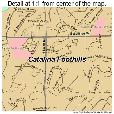 Catalina Foothills Arizona Street Map 0411230