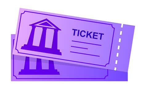 Museum Tickets Modern Flat Design Style Single Isolated Image Stock Illustration - Download ...