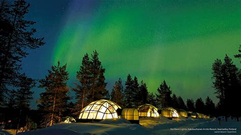 HD wallpaper: Northern Lights, Kakslauttanen Arctic Resort, Saariselka ...