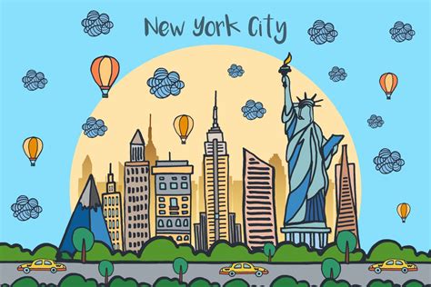 New York City Vector Free Illustration - GraphicSurf.com