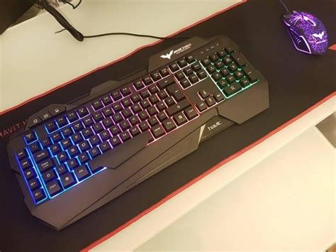 HAVIT HV-KB558CM Gaming Keyboard and Mouse Combo (Rainbow Backlit) | Gaming keyboards, Gaming ...