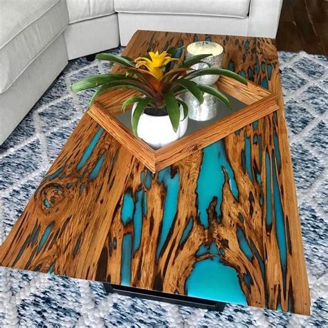 Glow in the Dark Coffee Table - Etsy | Pecky cypress, Wood resin table ...