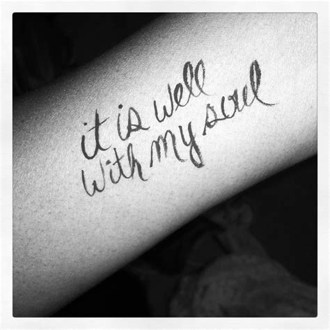 It is well with my soul Old Tattoos, Spine Tattoos, Arm Tattoo, Small Tattoos, Tattoos For Guys ...