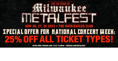 MILWAUKEE METAL FEST Extends 25% Ticket Promo - BPM