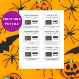 12 Funny Printable Fake Raw Meat Rice Krispies Labels For Halloween – Cassie Smallwood