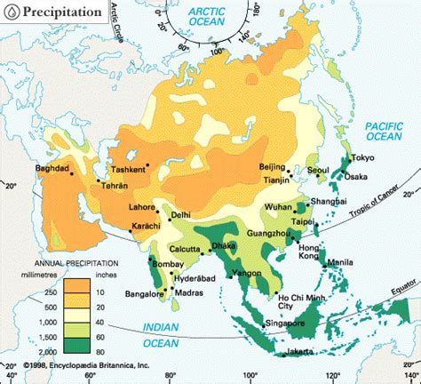 Climate Map Of Asia