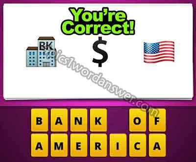 Guess The Emoji Bank Dollar Sign American Flag | 4 Pics 1 Word Daily Puzzle Answers