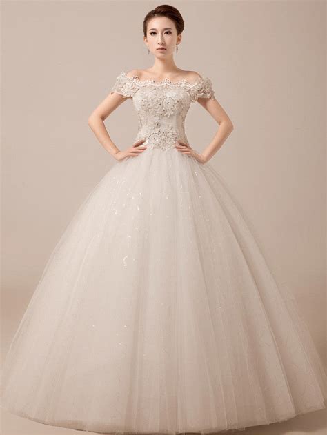 Off Shoulder Debutante Ball Gown with Scallop Lace Edge | MX5015 – JoJo ...