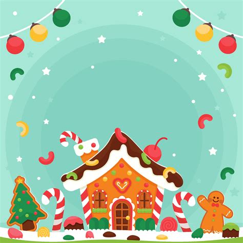 Cute Colorful Gingerbread House Background 13156072 Vector Art at Vecteezy