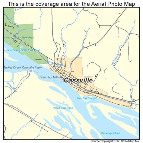 Aerial Photography Map of Cassville, WI Wisconsin