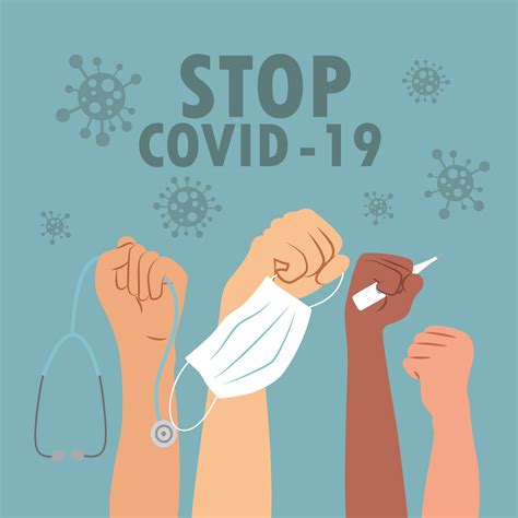 Join the fight against covid-19 poster 1872879 Vector Art at Vecteezy