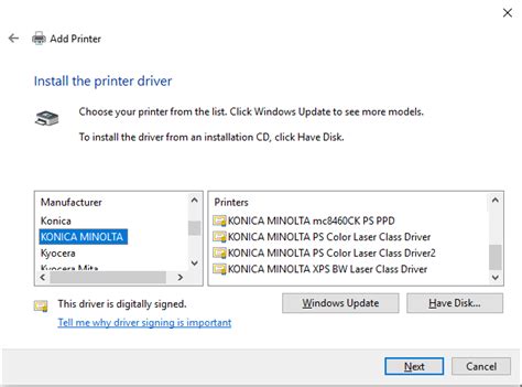 Not all printer drivers from Windows Update appear in Add Printer wizard - Windows Client ...