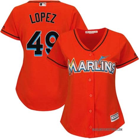 Pablo Lopez Miami Marlins Women's Replica Majestic Cool Base Alternate Jersey - Orange