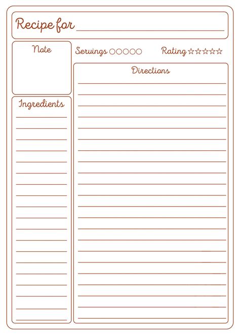 Blank Recipe Cards - 10 Free PDF Printables | Printablee