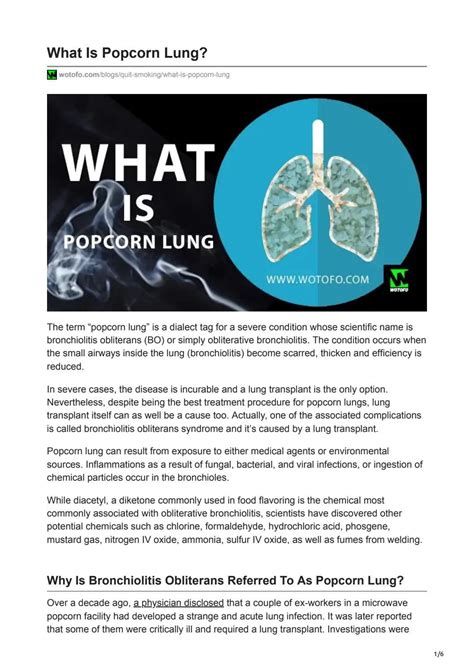 What Is Popcorn Lung? by Wotofo - Issuu