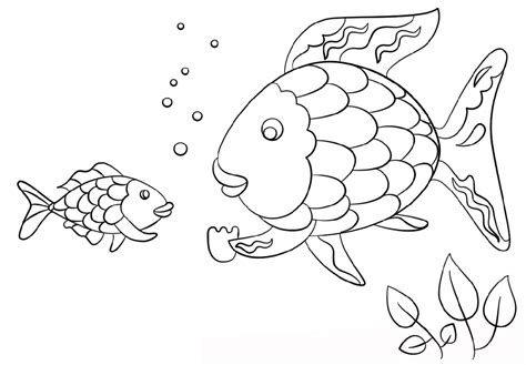 Rainbow Fish Scale Coloring Printable | Educative Printable | Fish ...