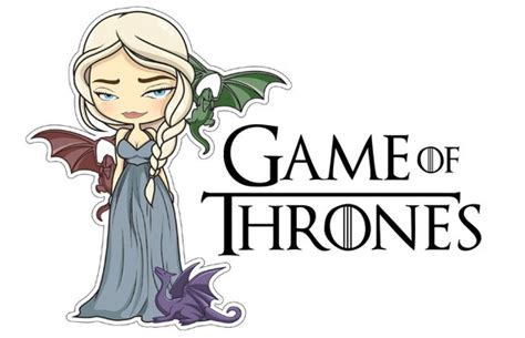 Daenerys Game of Thrones Sticker Clipart Illustration