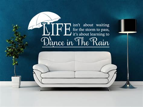 Inspirational Quote 'dance in the Rain' Wall Art - Etsy