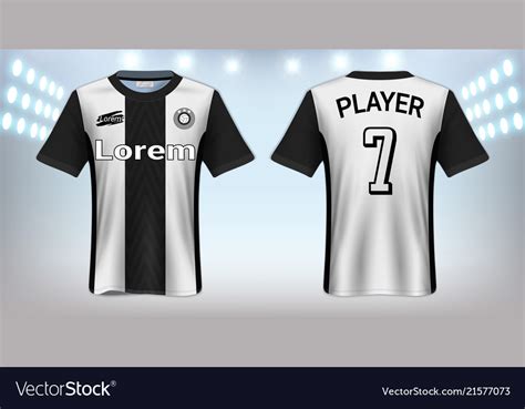 Soccer jersey mockup template Royalty Free Vector Image