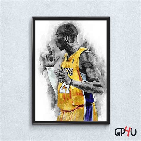 Kobe Bryant Print Kobe Bryant Los Angeles Lakers Wall Art – Poster ...