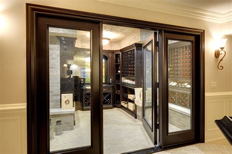 Basement Winecellar Entry Interior Wood Doors with Glass Door Gallery ...