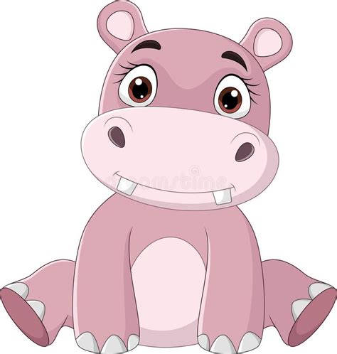 Cartoon Happy Hippo Sitting Stock Illustrations – 266 Cartoon Happy ...