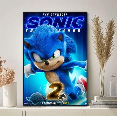 The Hedgehog 2 Poster, Sonic The Hedgehog Movie Poster Wall Art Print ...