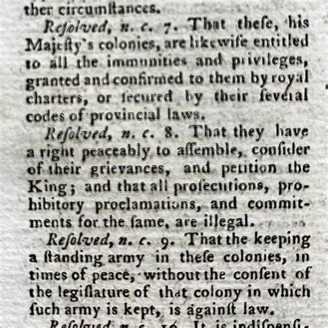 1774 pre-REVOLUTIONARY WAR newspaper PROCEEDINGS of the 1ST CONTINENTAL CONGRESS by Complete ...