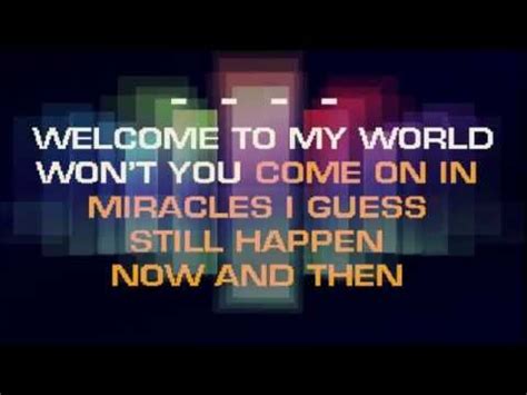 Welcome to My World (Karaoke) - YouTube