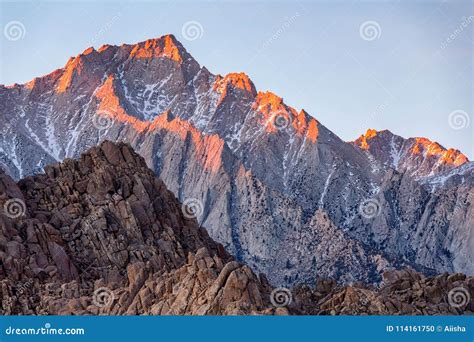 Lone Pine Peak View on Sunrise at Alabama Hills Stock Photo - Image of ...