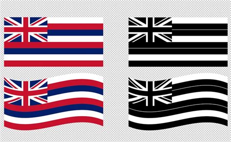 Hawaii State Flag SVG Vector Clip Art Cut Files for Cricut | Etsy