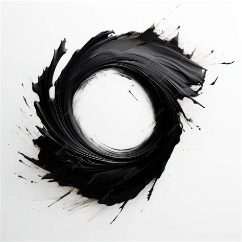 Premium AI Image | Abstract Black Photoshop Brush on Plain White Background