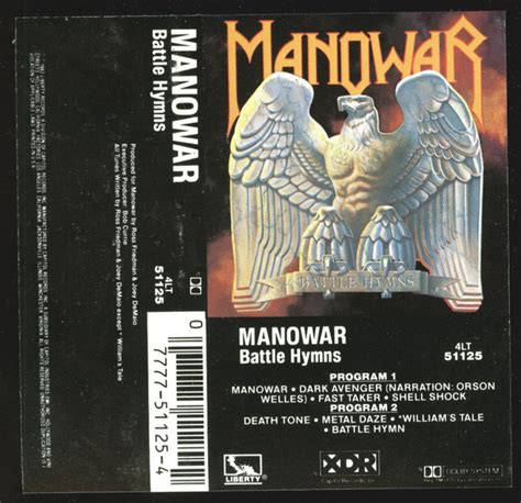 Manowar - Battle Hymns (1982, Cassette) | Discogs