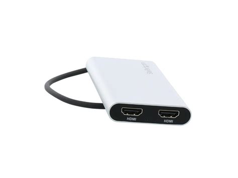 StarTech.com TB32HD24K60 Thunderbolt 3 to Dual HDMI Adapter- 4K 60Hz - Mac and Windows ...