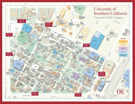 University of Southern California Campus Map - Mapsof.Net